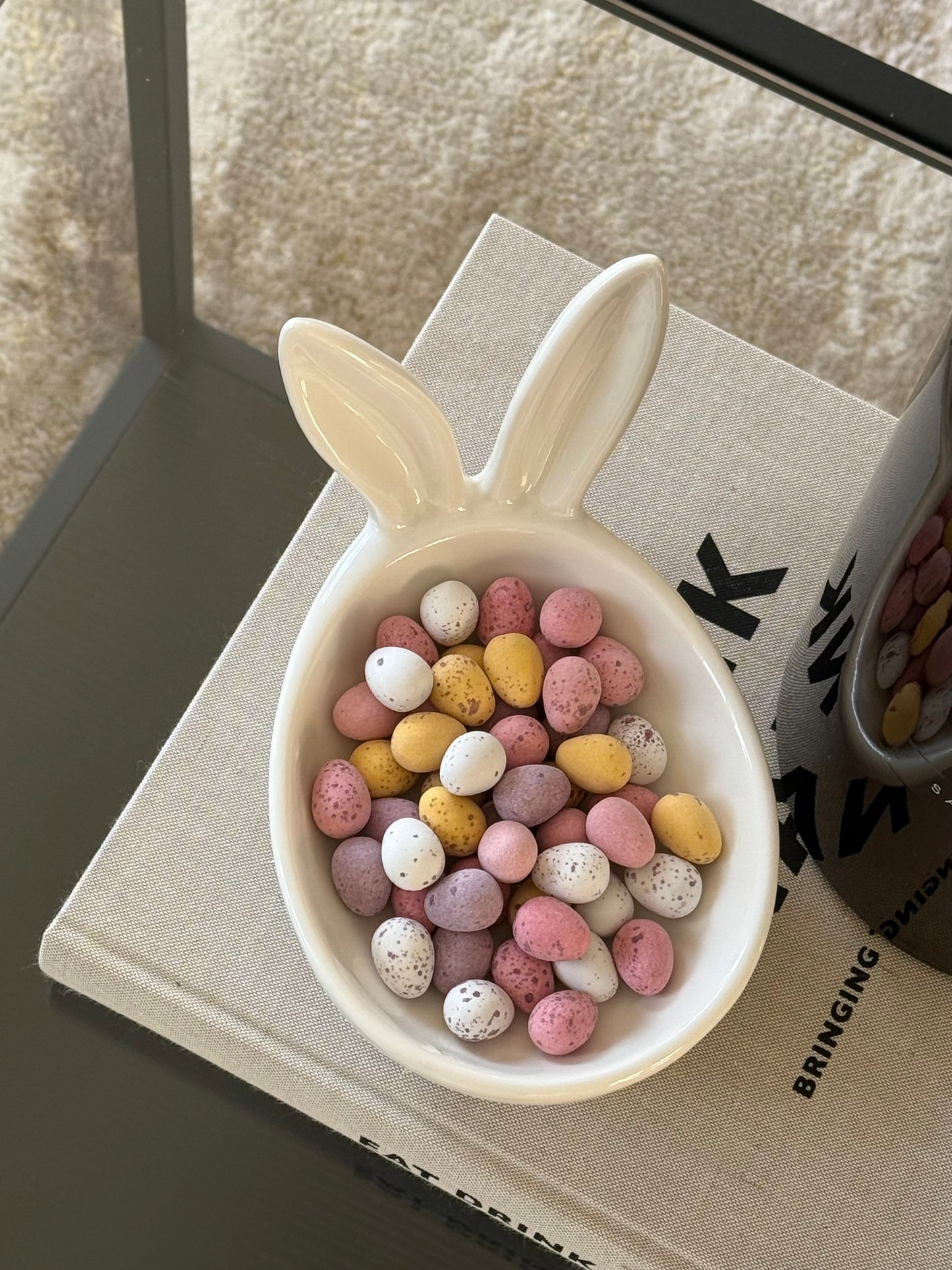 White Bunny Dish 18.5cm