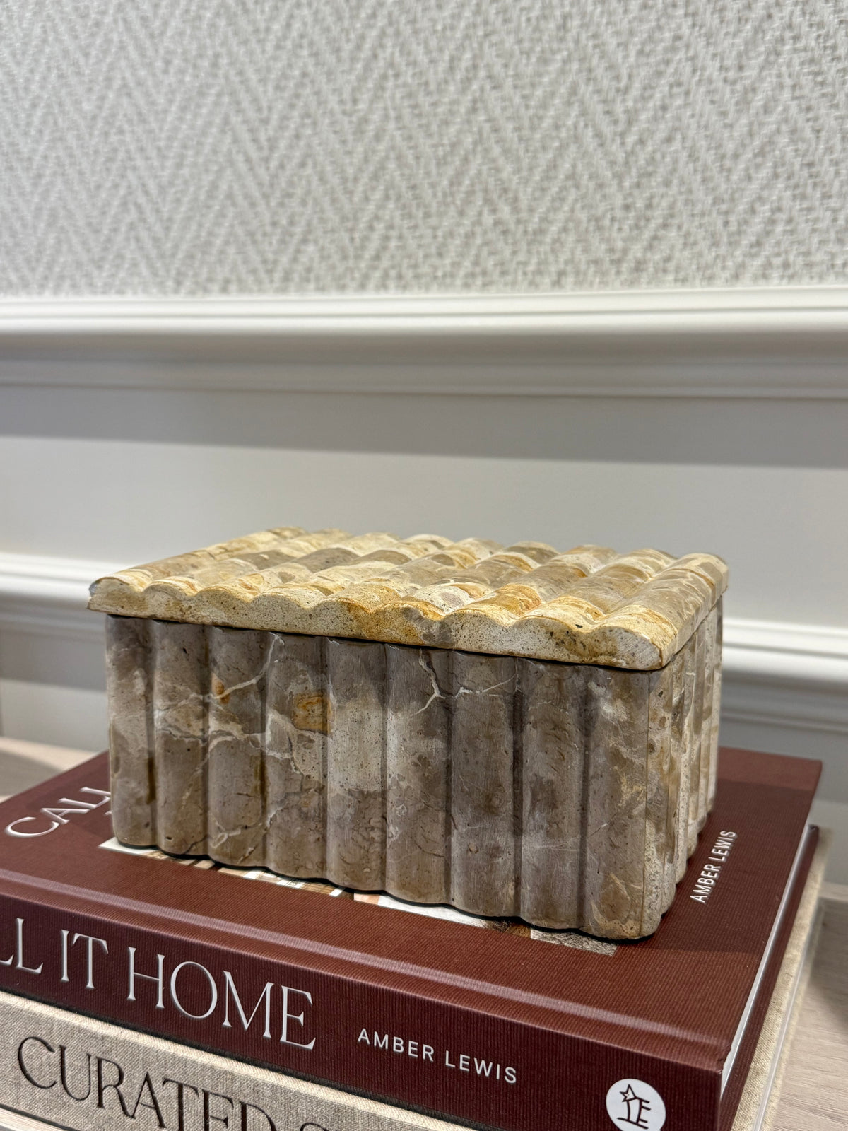 Rectangular Decorative Marble Storage Box