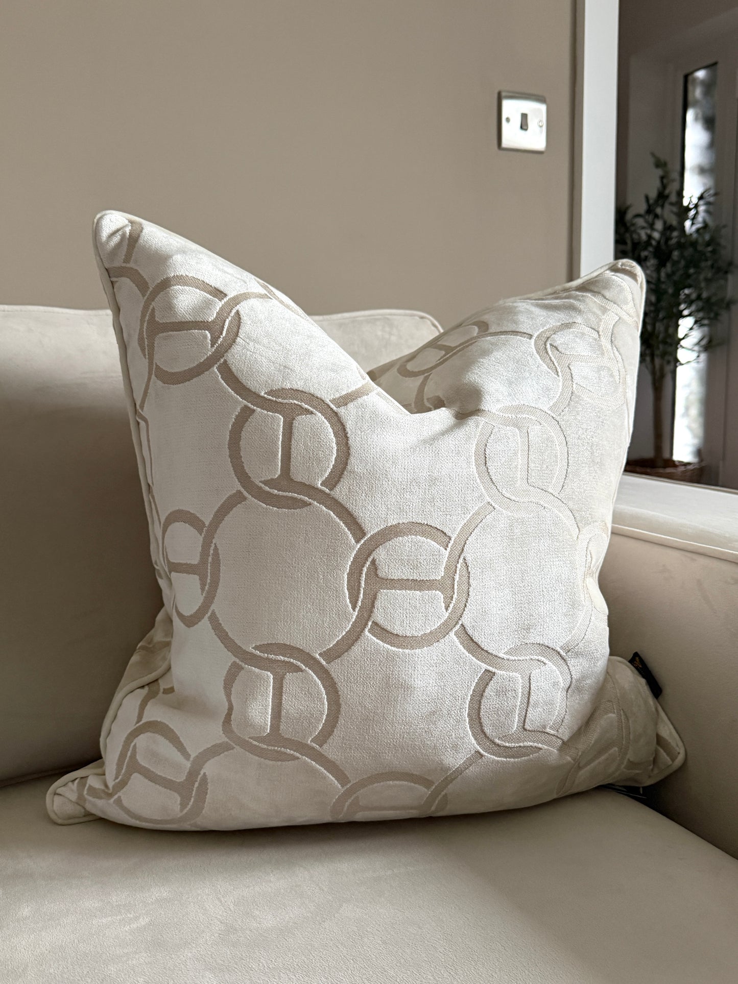 Hook Up Ivory Large Cushion 22”