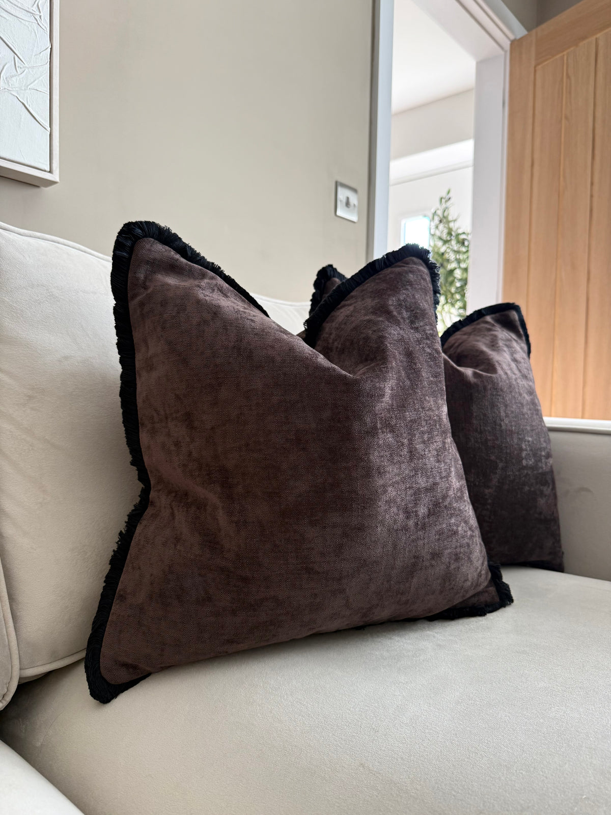 PM Curtain Call Chocolate Brown Cushion