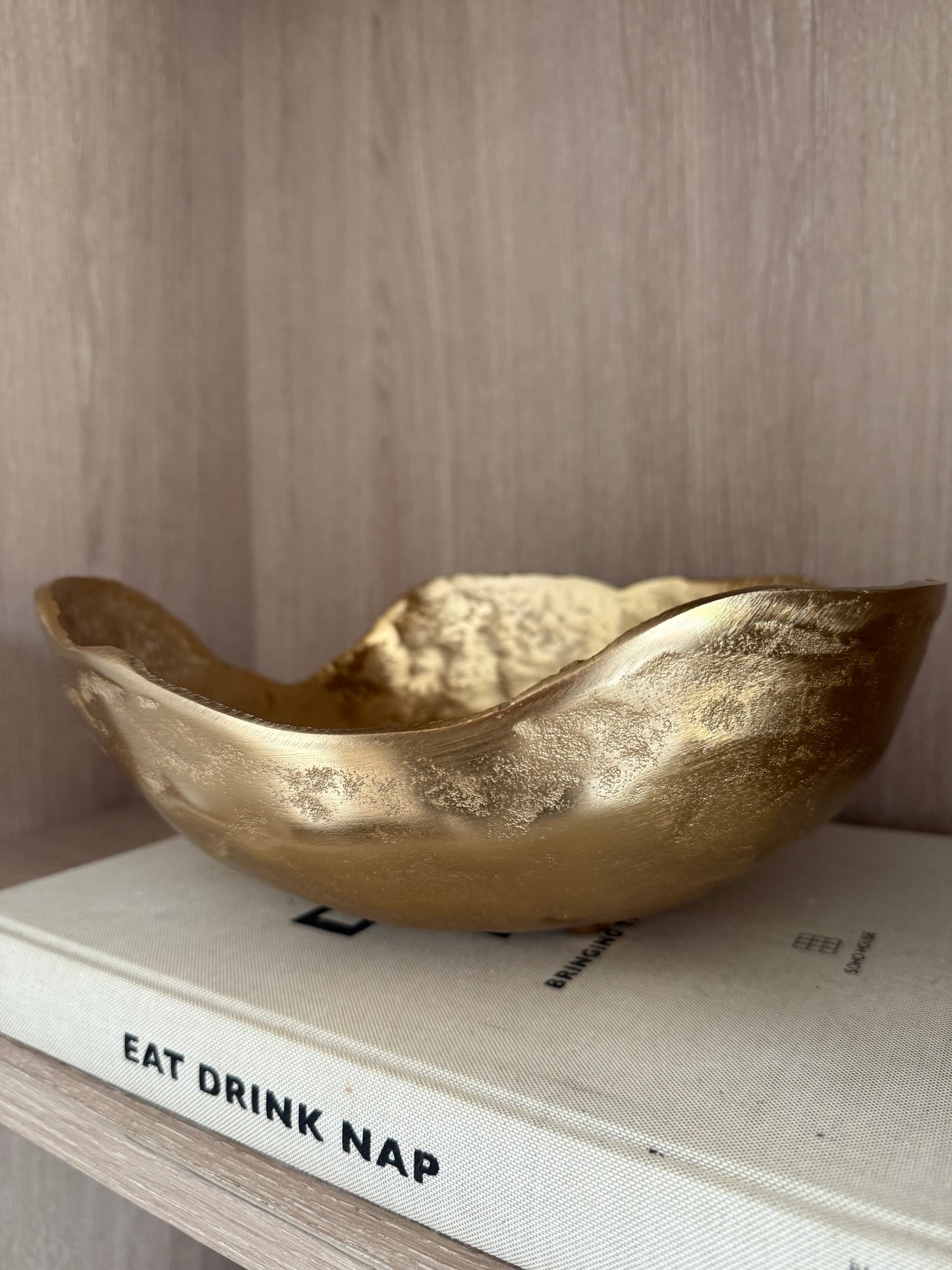 Hazal Gold Hammered Decorative Bowl