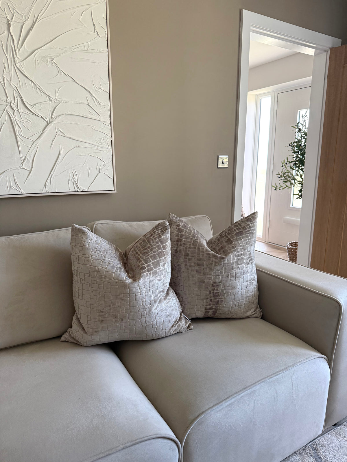 Bergen Taupe Large Cushion