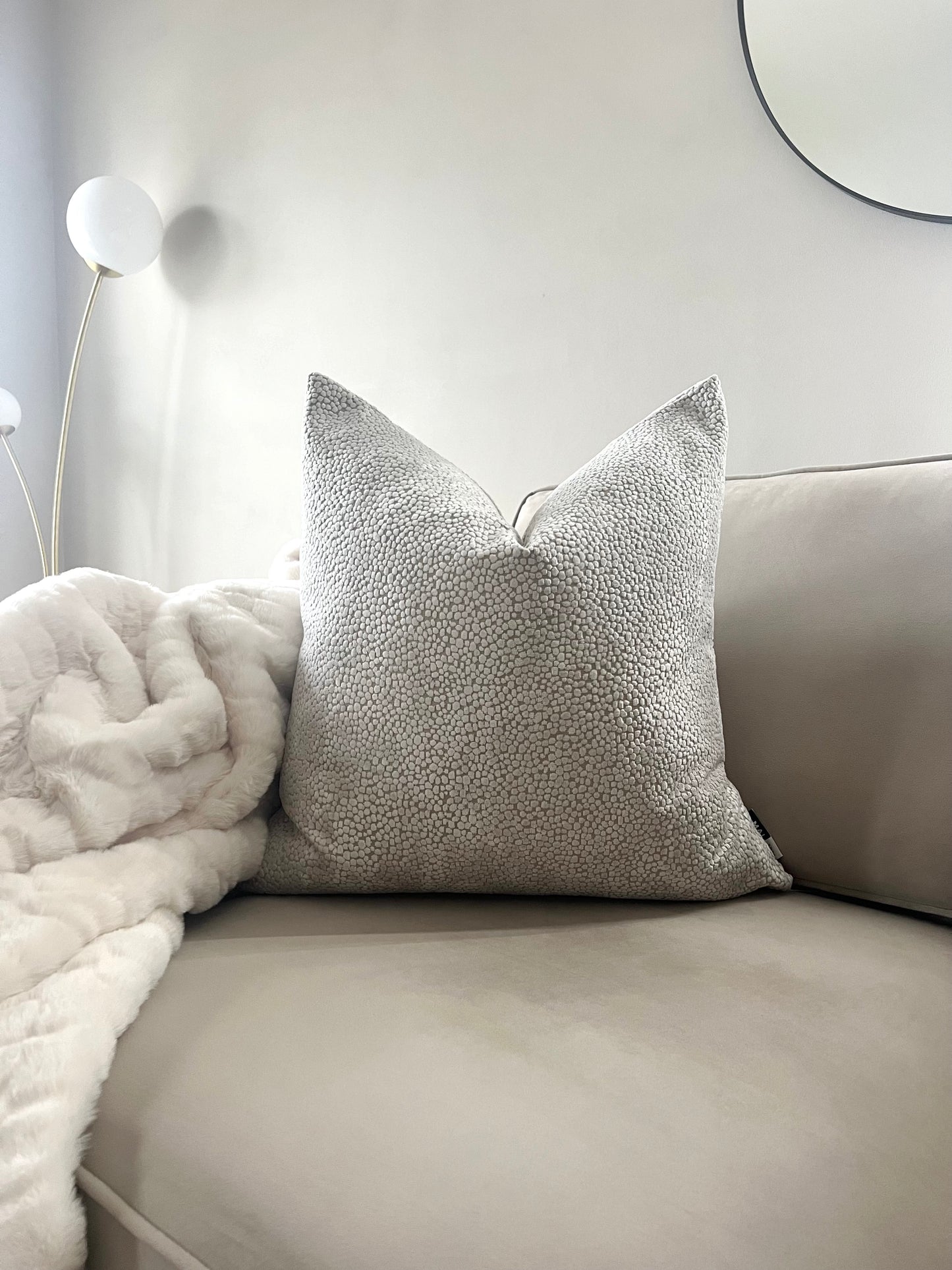 Bingham Cream Large Cushion 22"