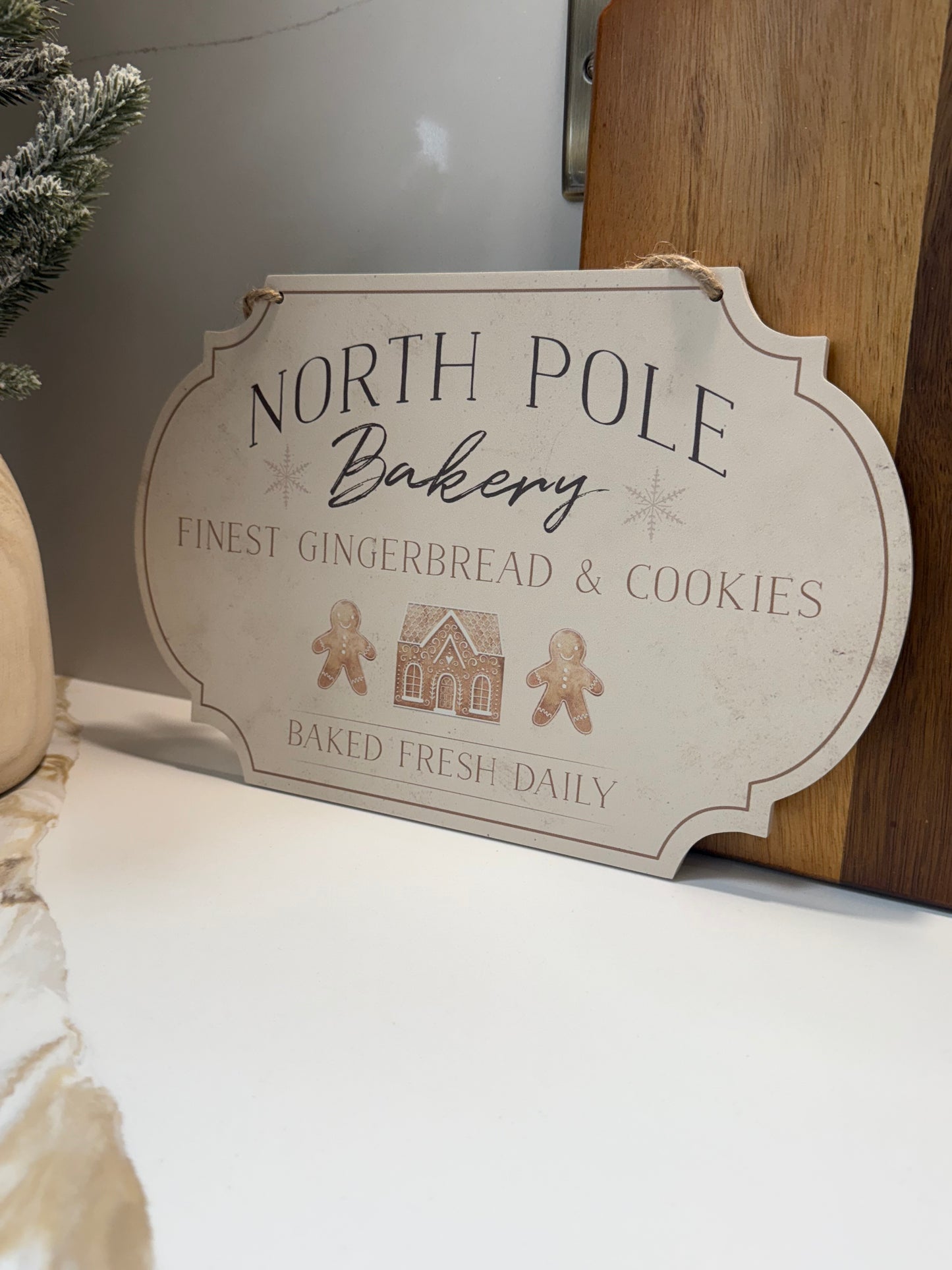 North Pole Bakery Hanging Sign