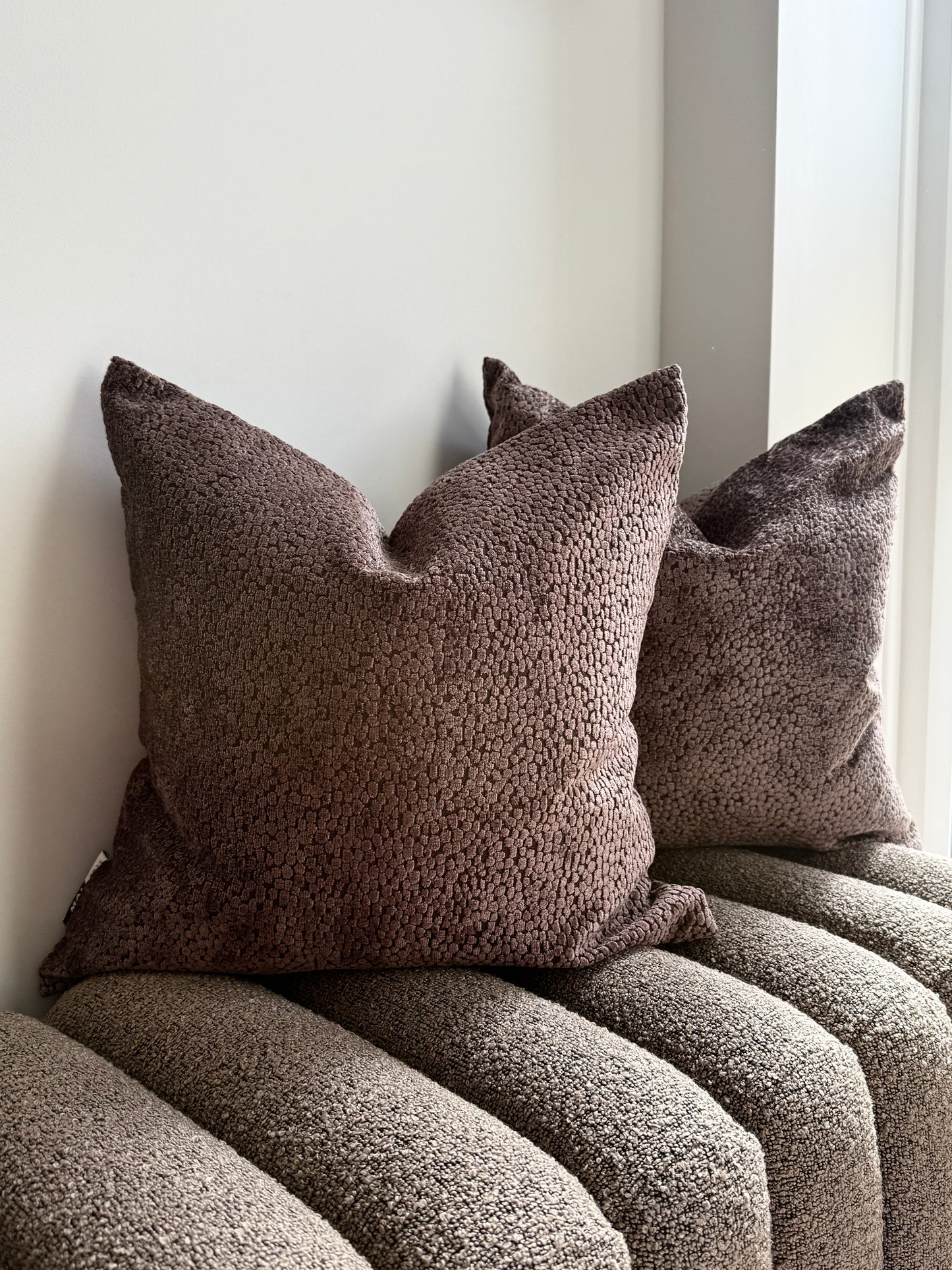 Bingham Chocolate Cushion 16"