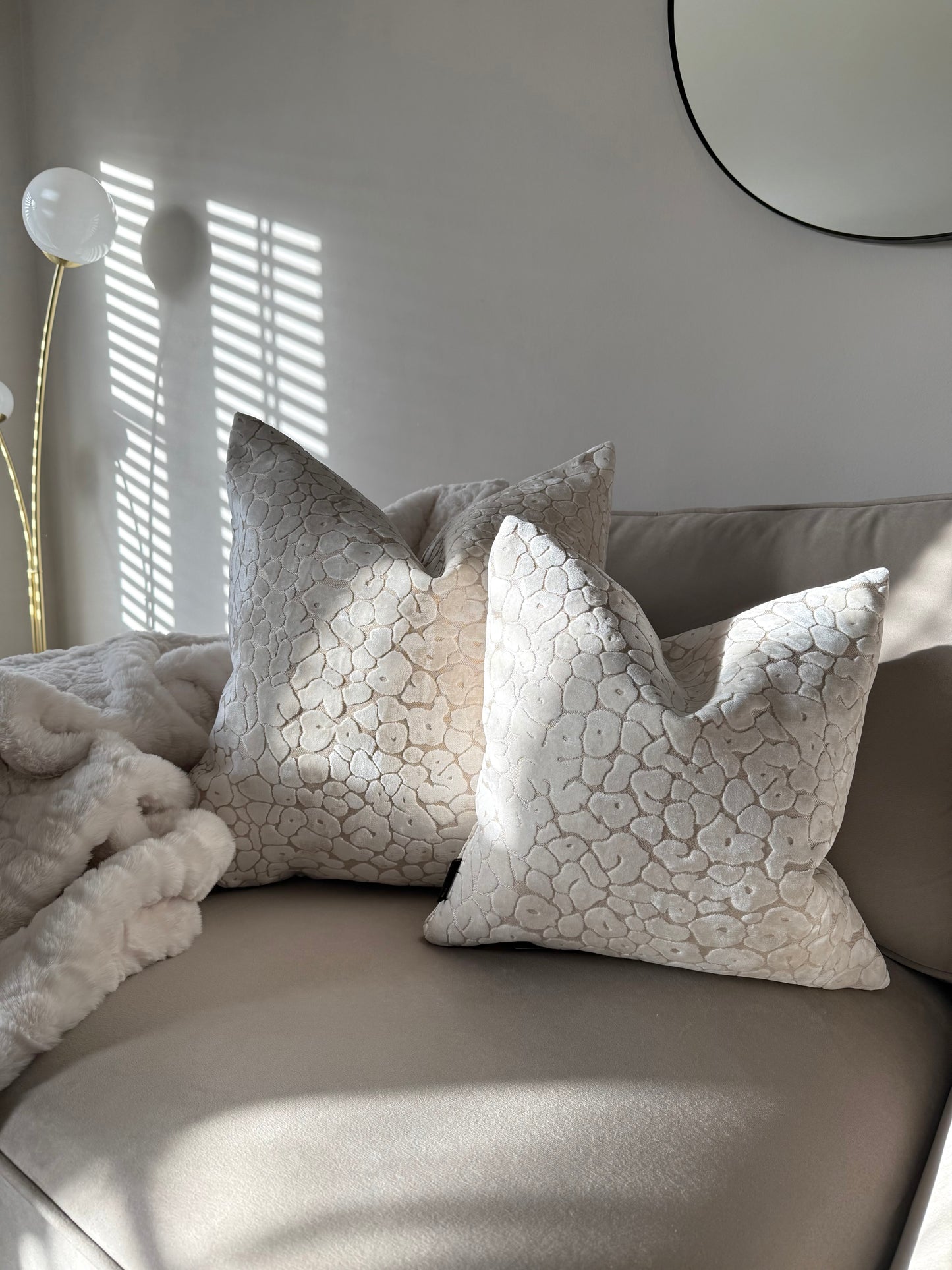 Spot On Ivory Large Cushion 22"