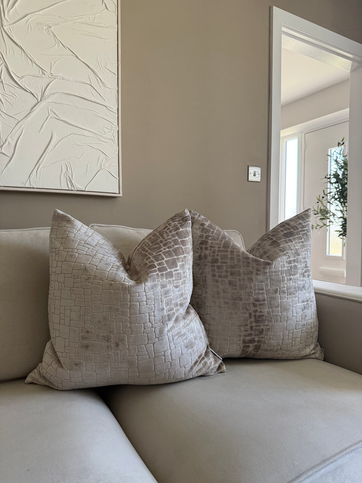 Bergen Taupe Large Cushion