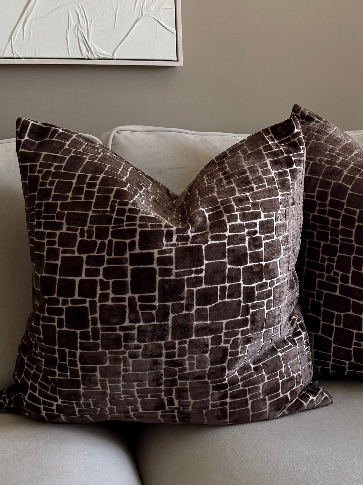 Bergen Chocolate Large Cushion