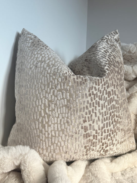 Melody Taupe Large Cushion 22”