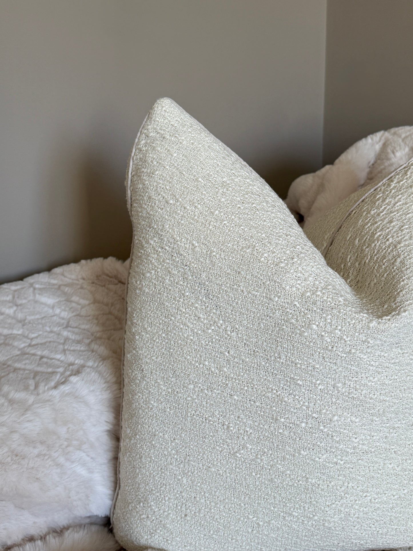 Mura Large Natural Cushion 22”