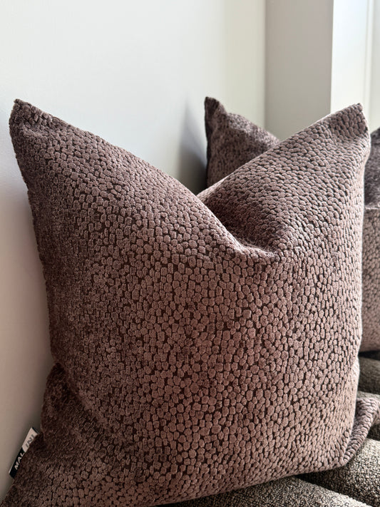 Bingham Chocolate Cushion 16"