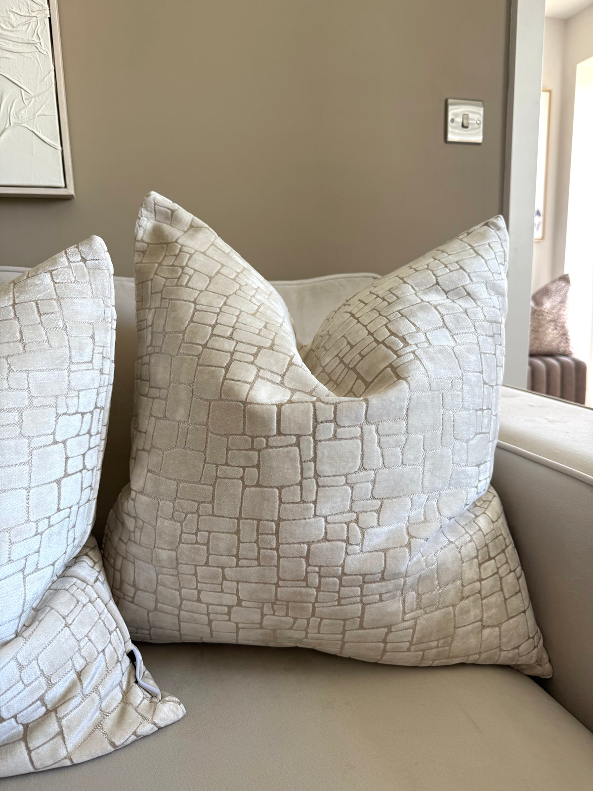 Bergen Ivory Large Cushion