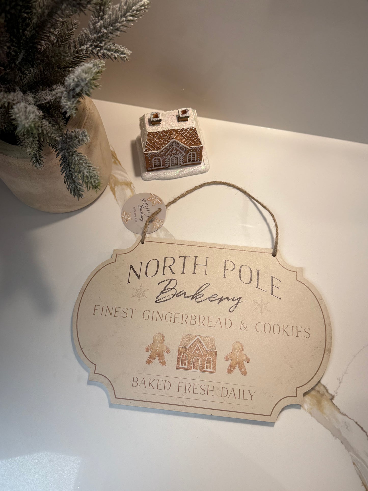 North Pole Bakery Hanging Sign