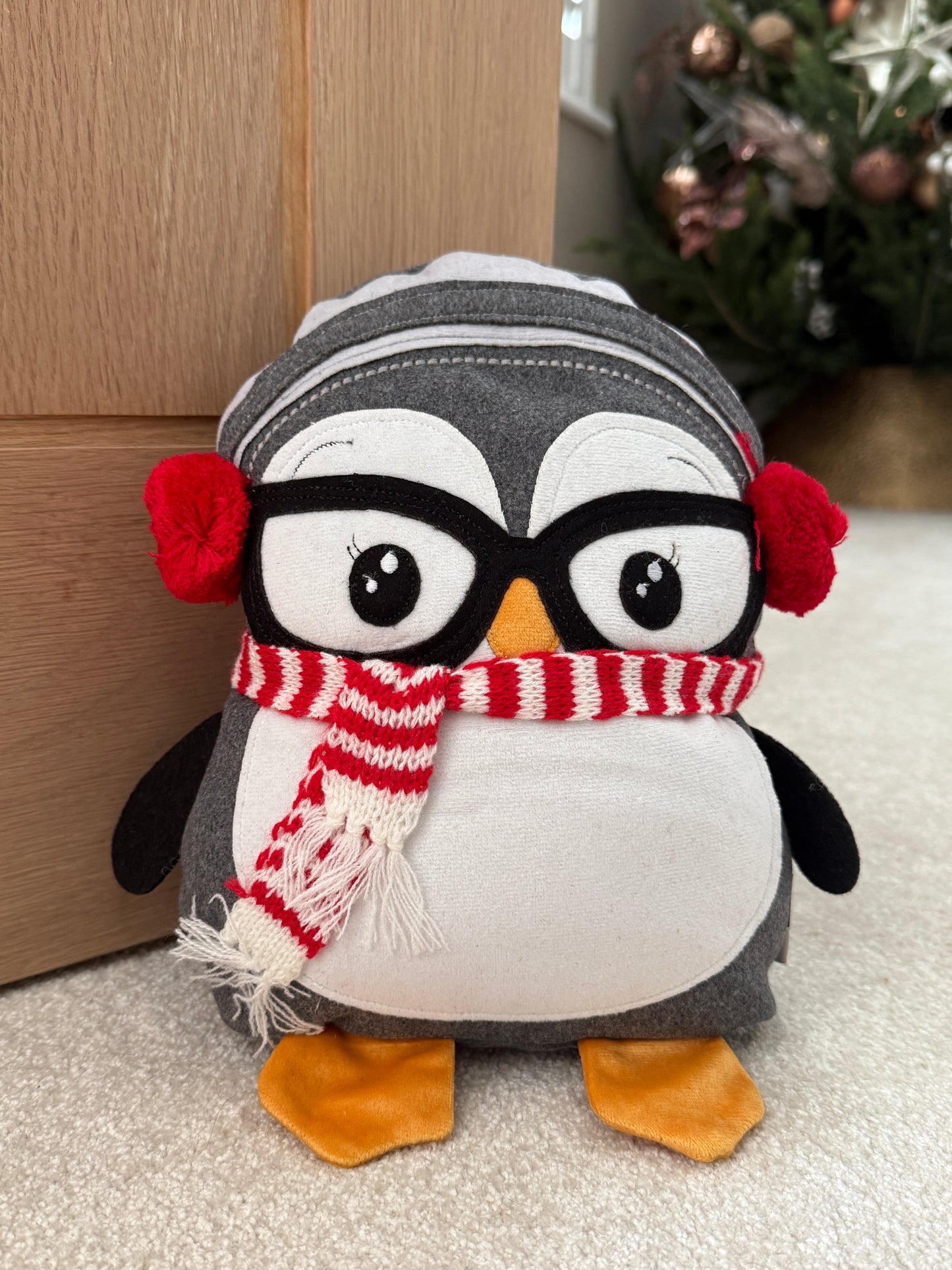 Christmas Chill Penguin Doorstop