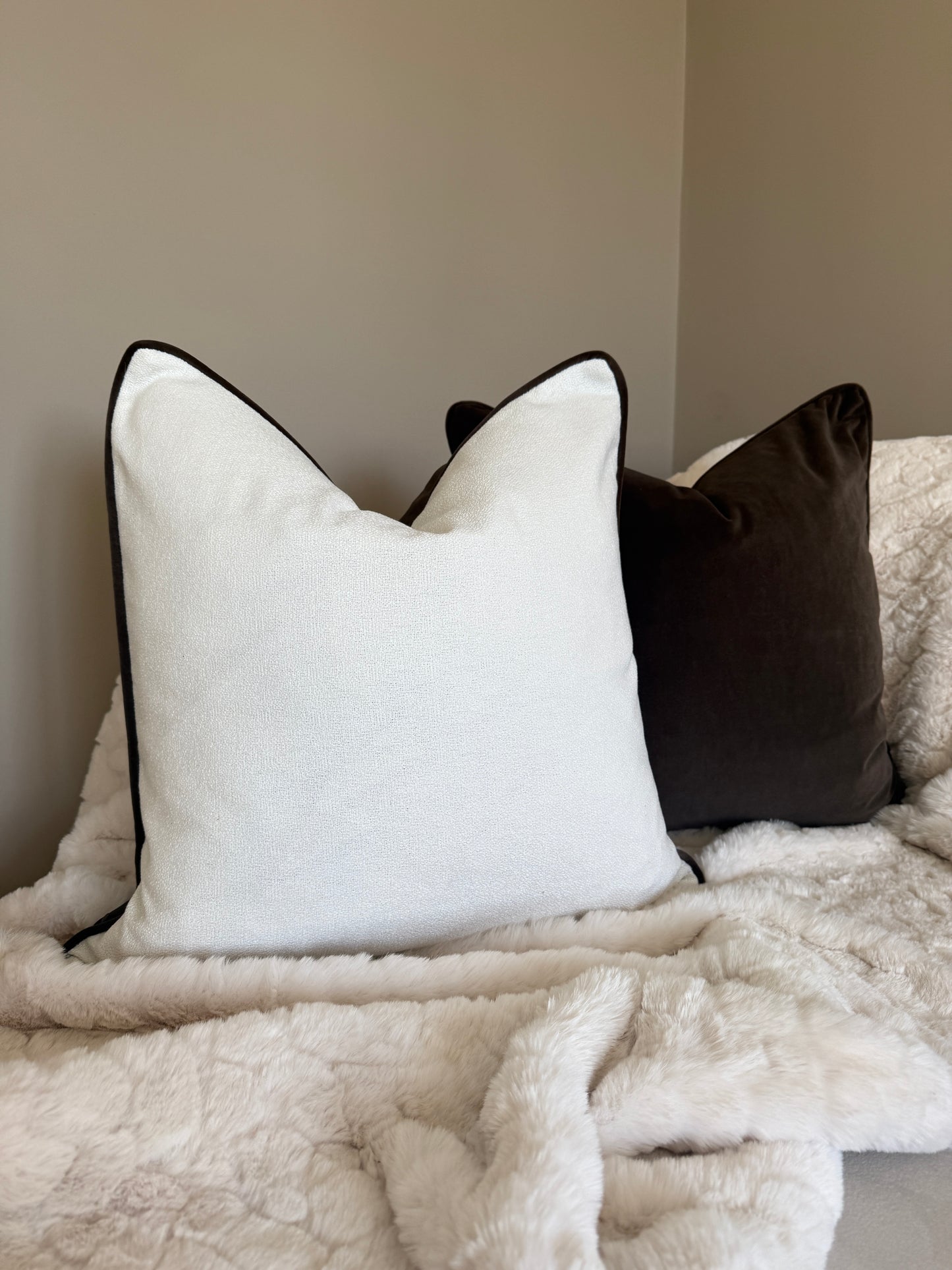 Kivo Large Chocolate Cushion 22”