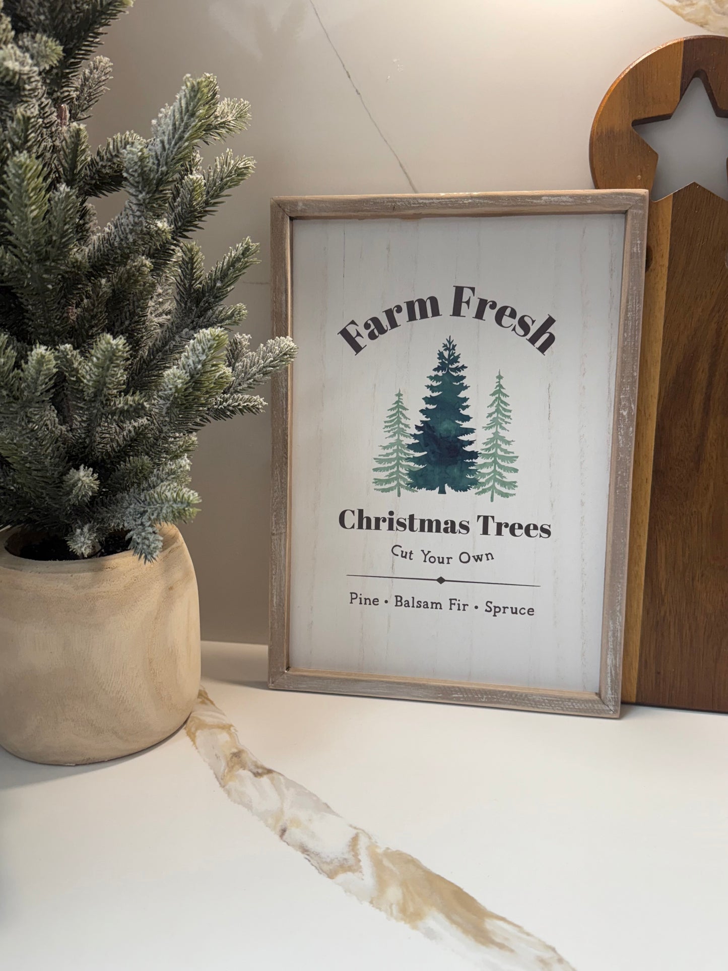 Farm Fresh Christmas Trees Framed Print