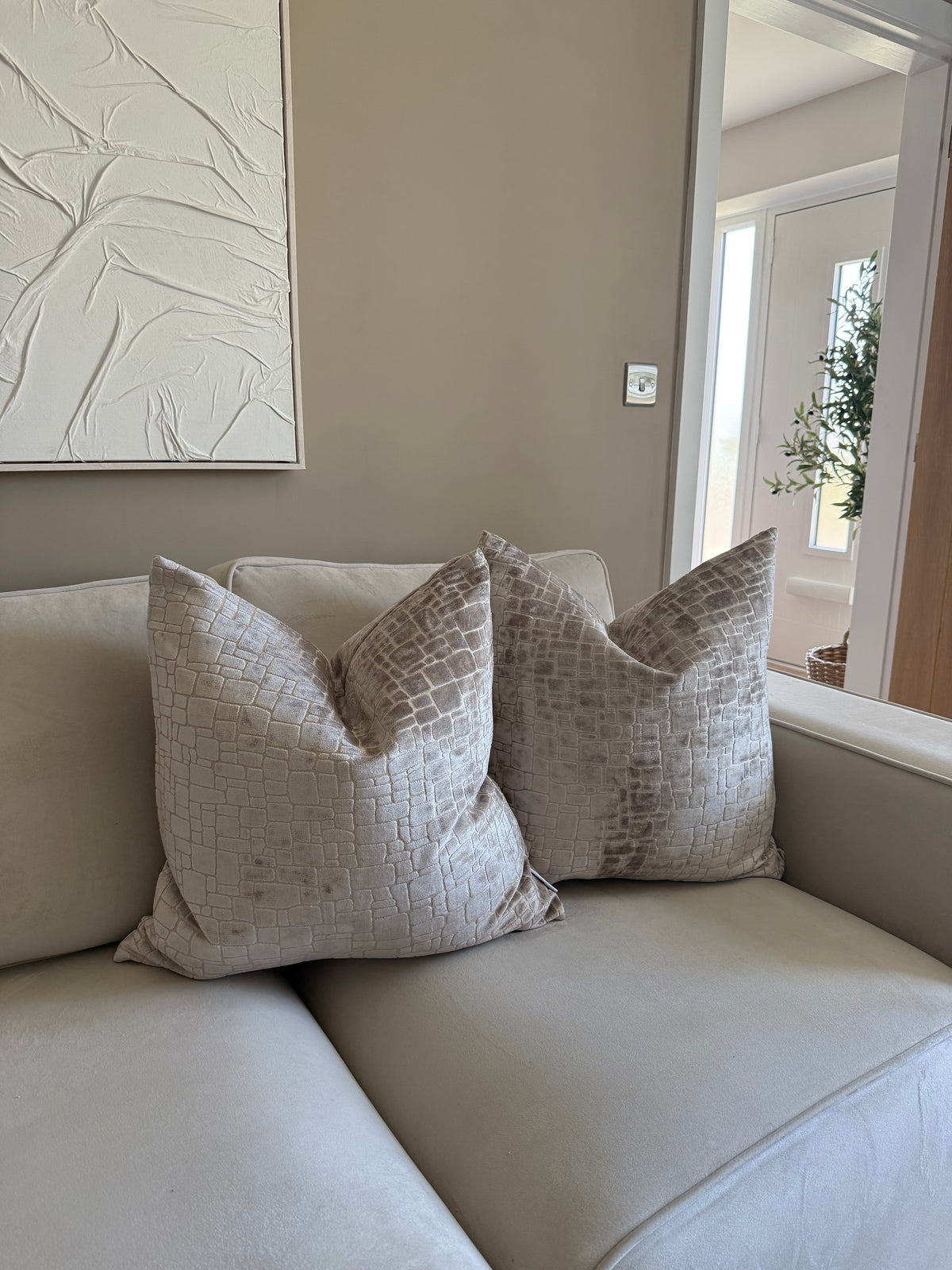 Bergen Taupe Large Cushion