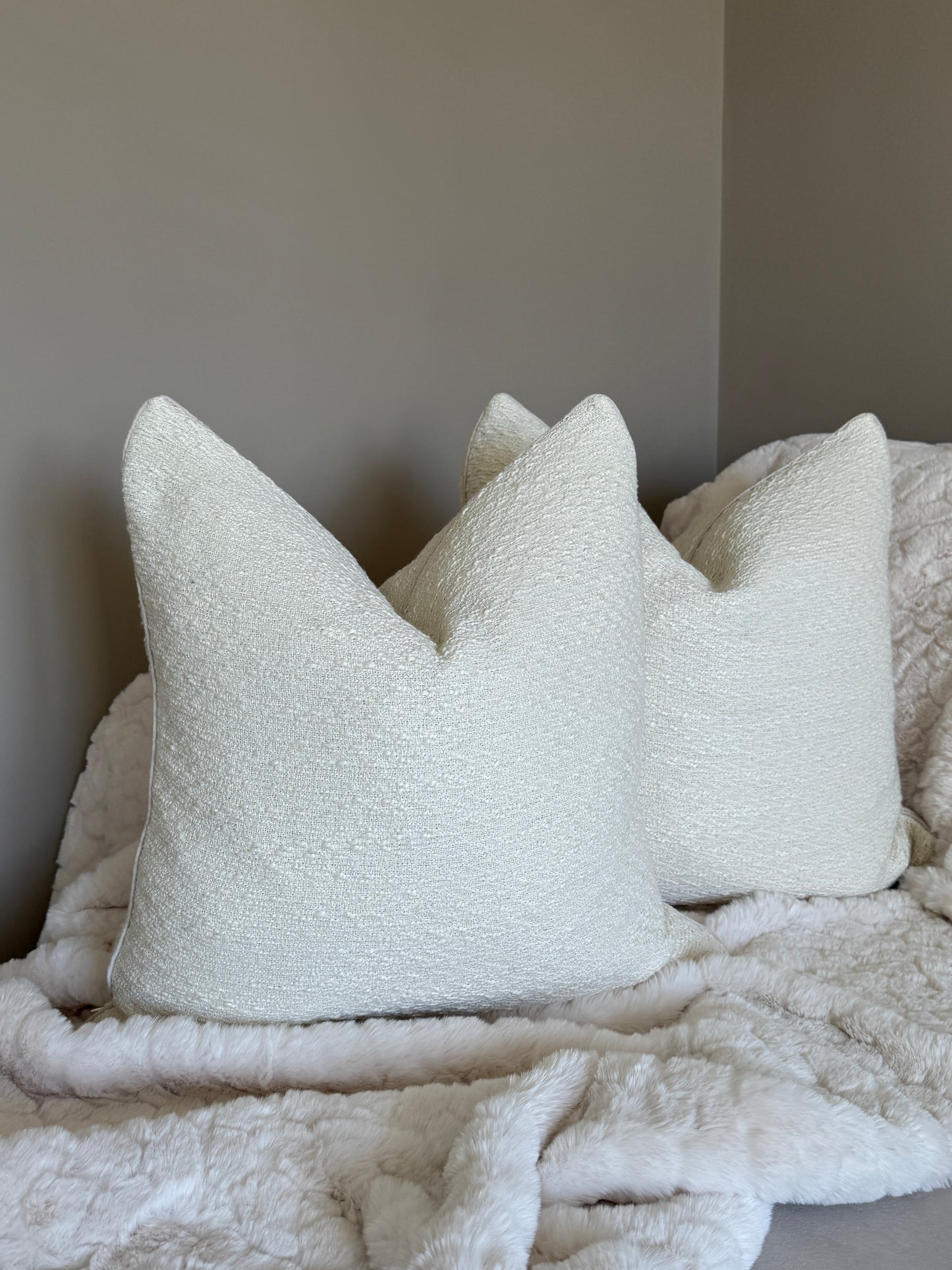 Mura Large Natural Cushion 22”