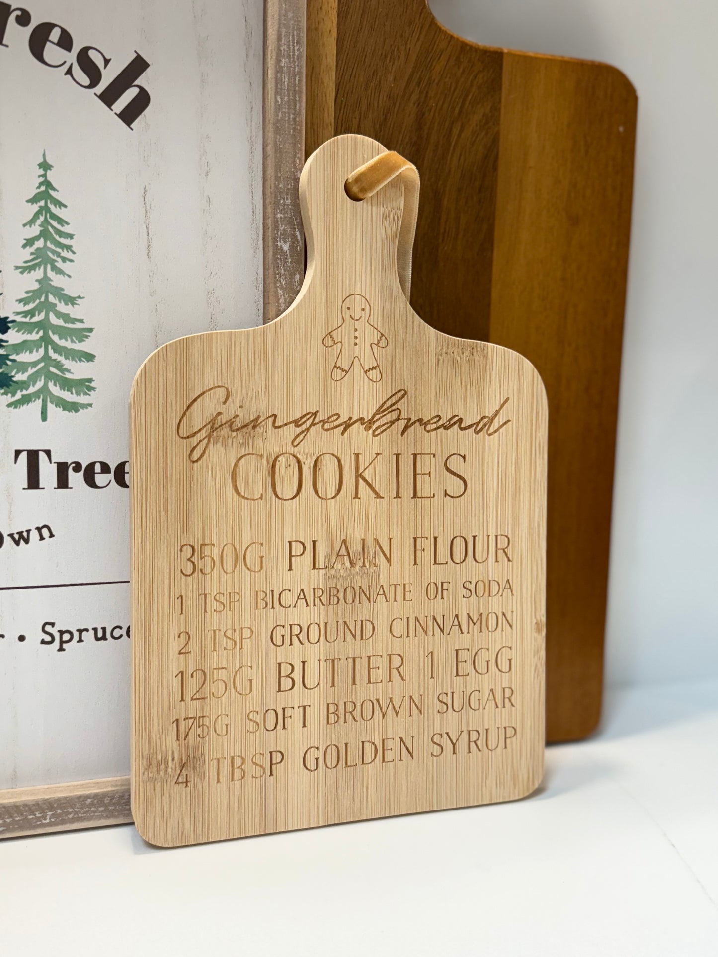 Gingerbread Cookies Bamboo Serving Board