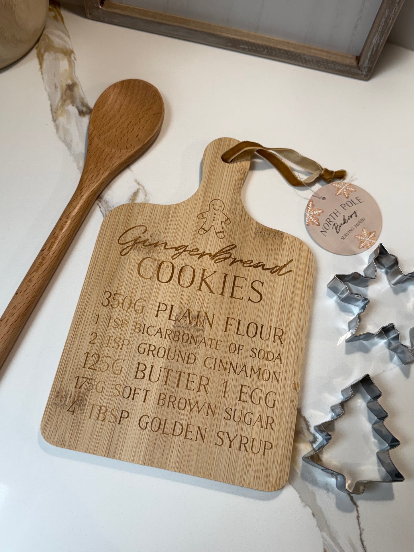 Gingerbread Cookies Bamboo Serving Board