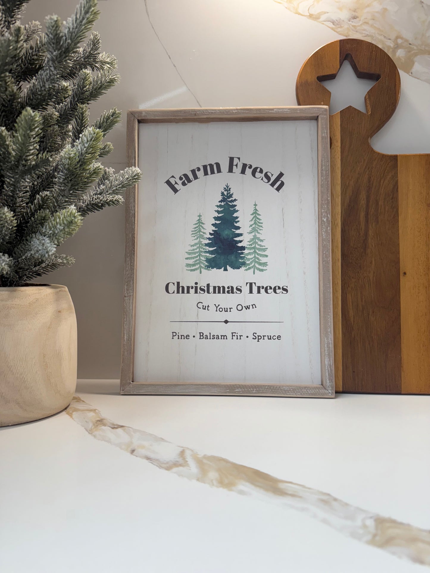 Farm Fresh Christmas Trees Framed Print