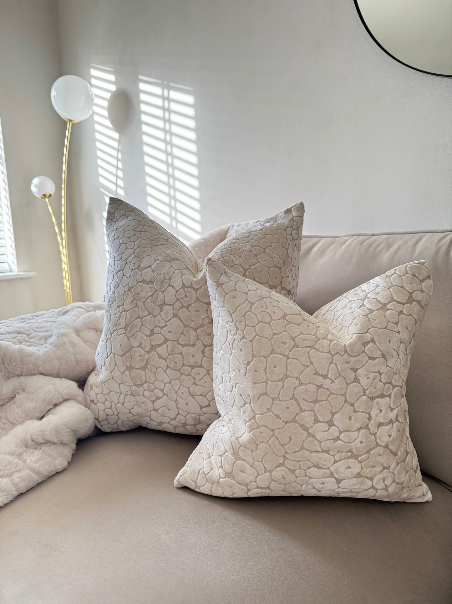 Spot On Ivory Large Cushion 22"