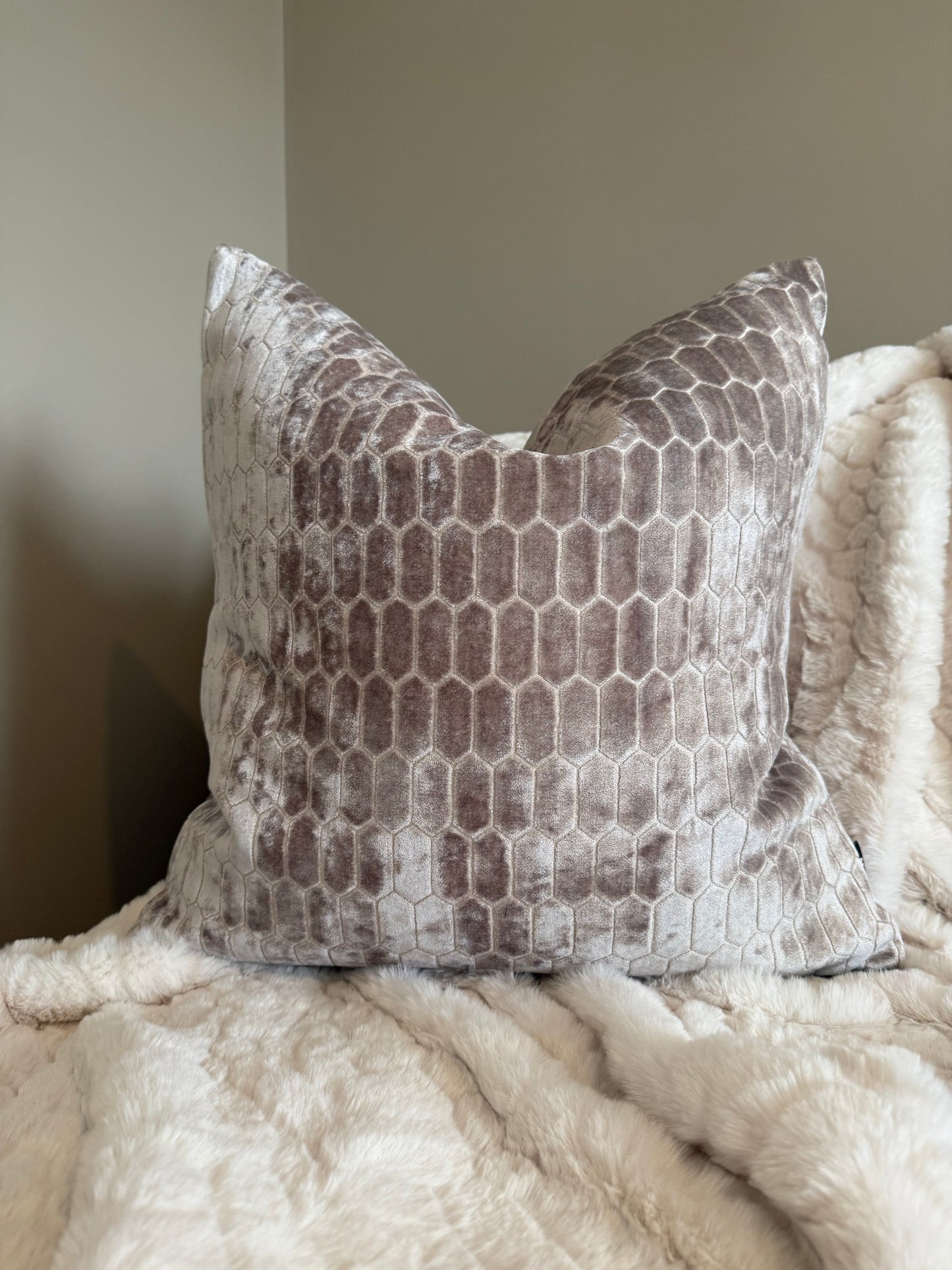 Albie Taupe Large Cushion 22"