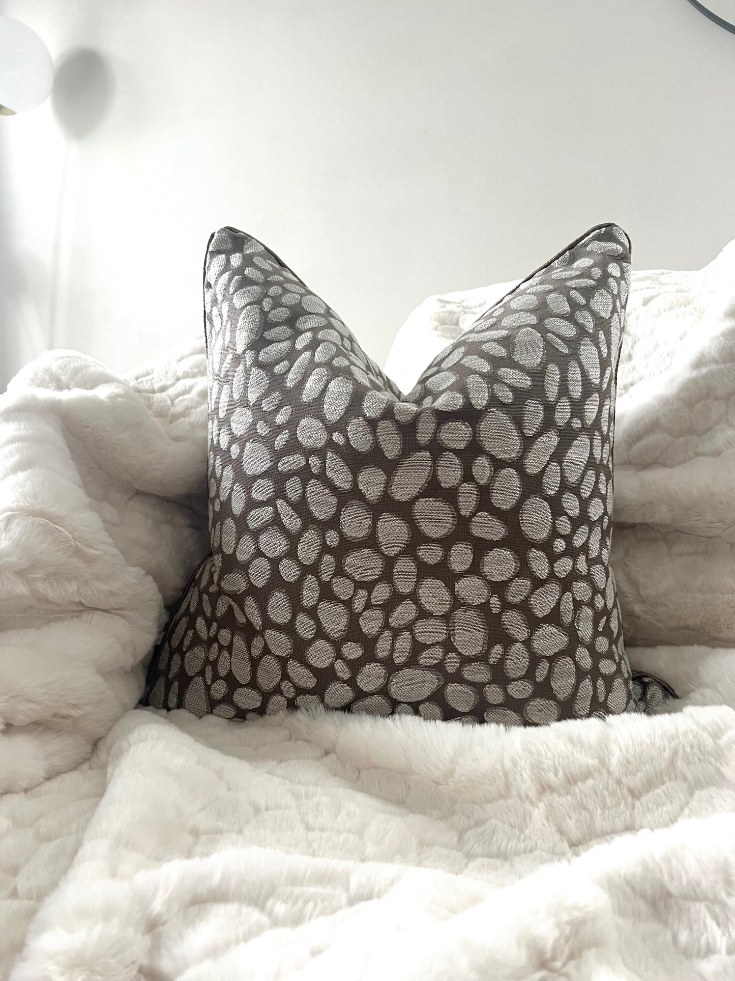 Pebbles Taupe Large Cushion 20”