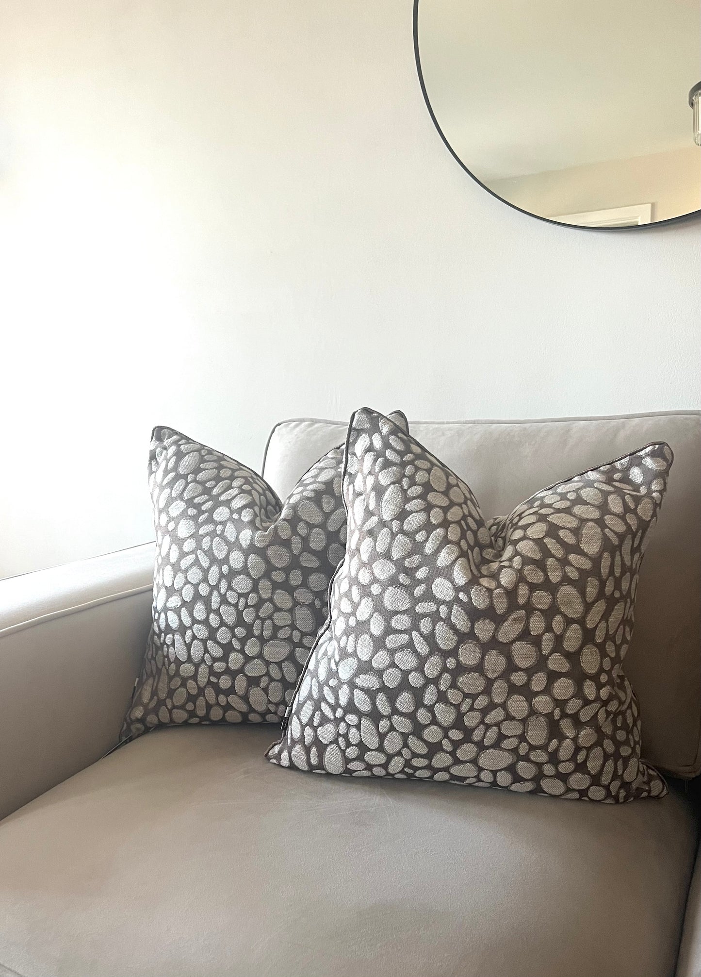Pebbles Taupe Large Cushion 20”