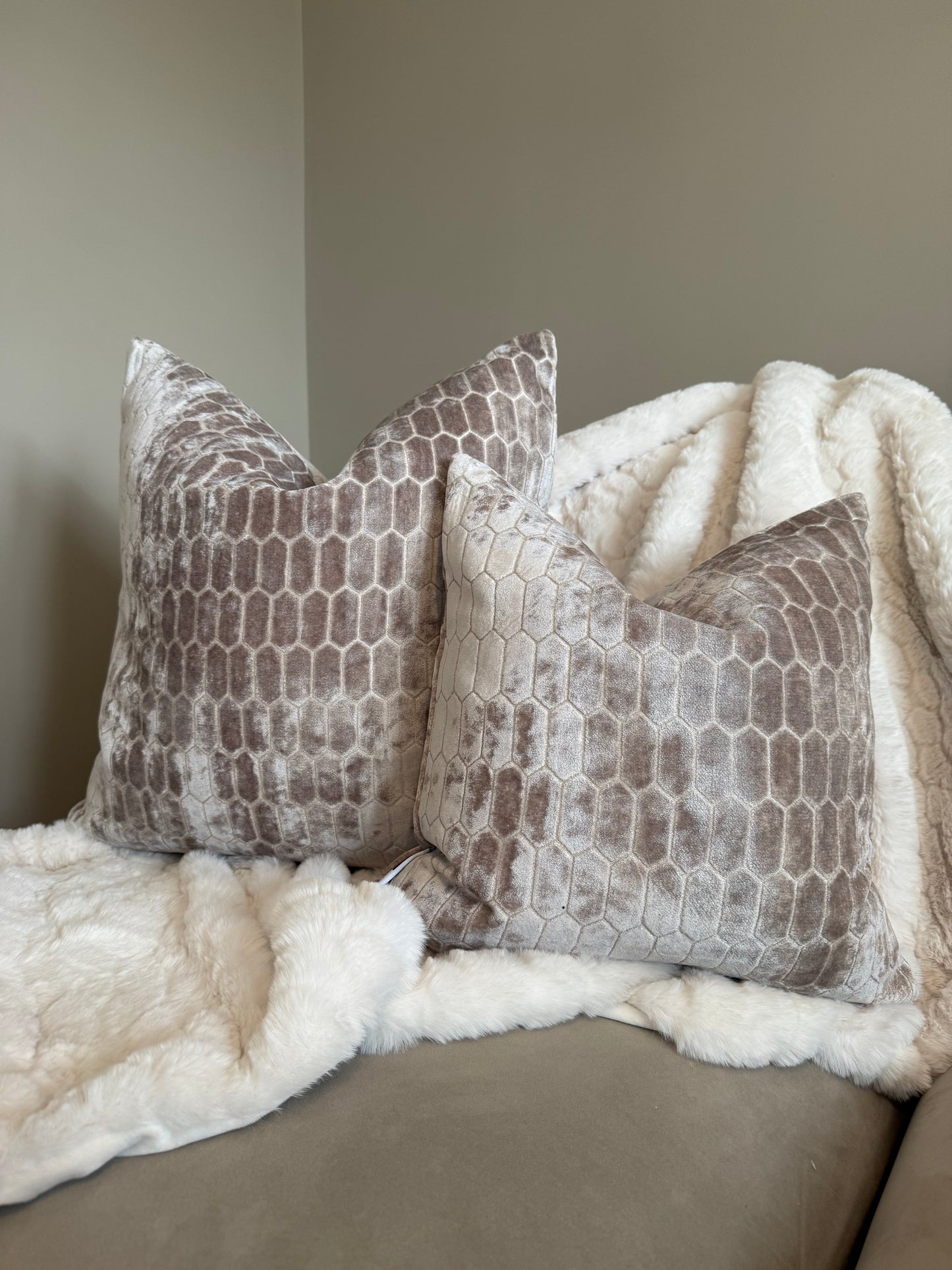 Albie Taupe Cushion 16"