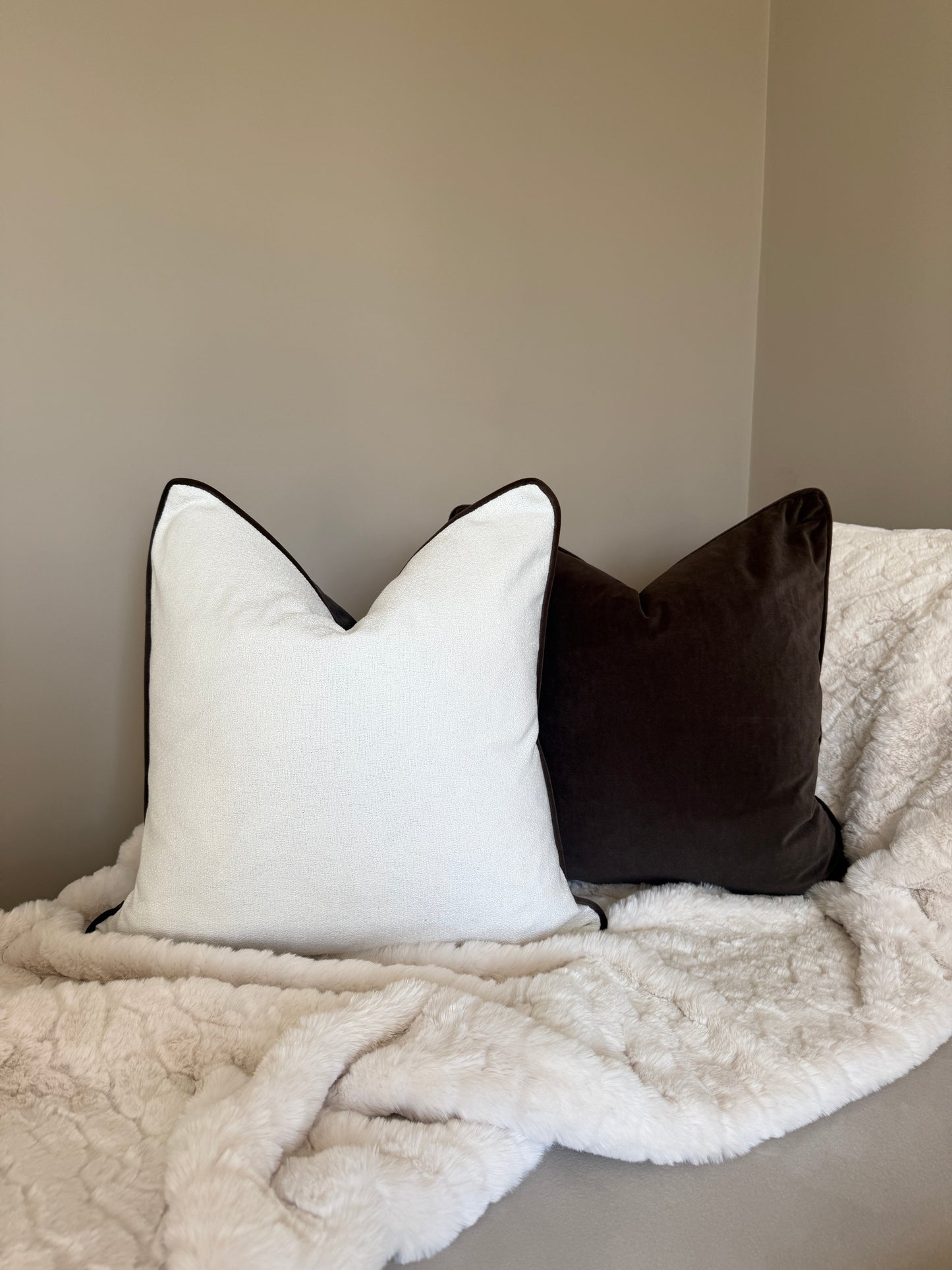 Kivo Large Chocolate Cushion 22”