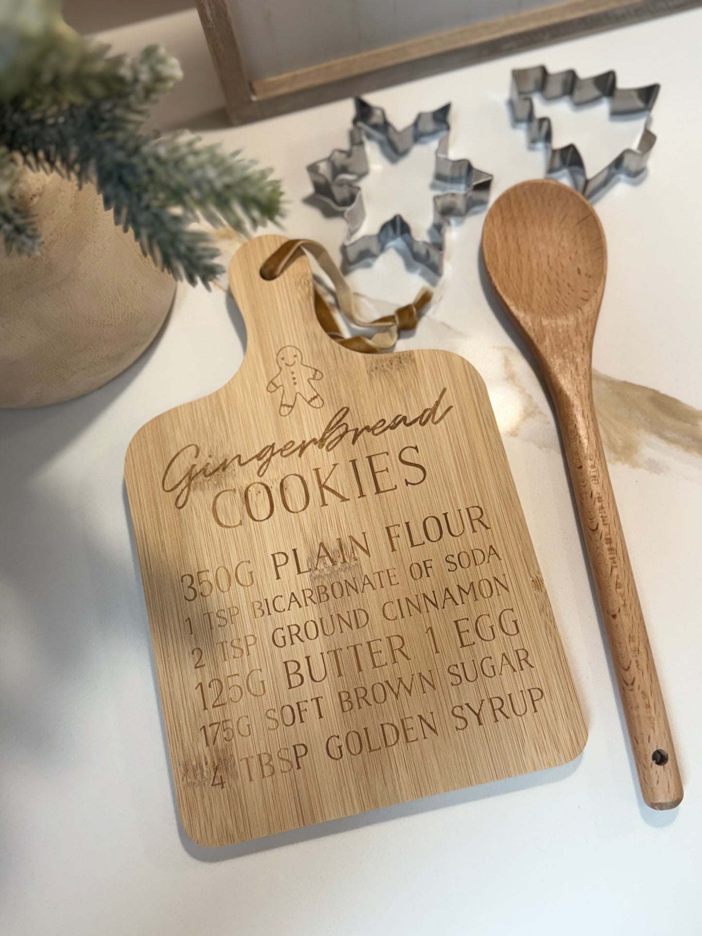 Gingerbread Cookies Bamboo Serving Board
