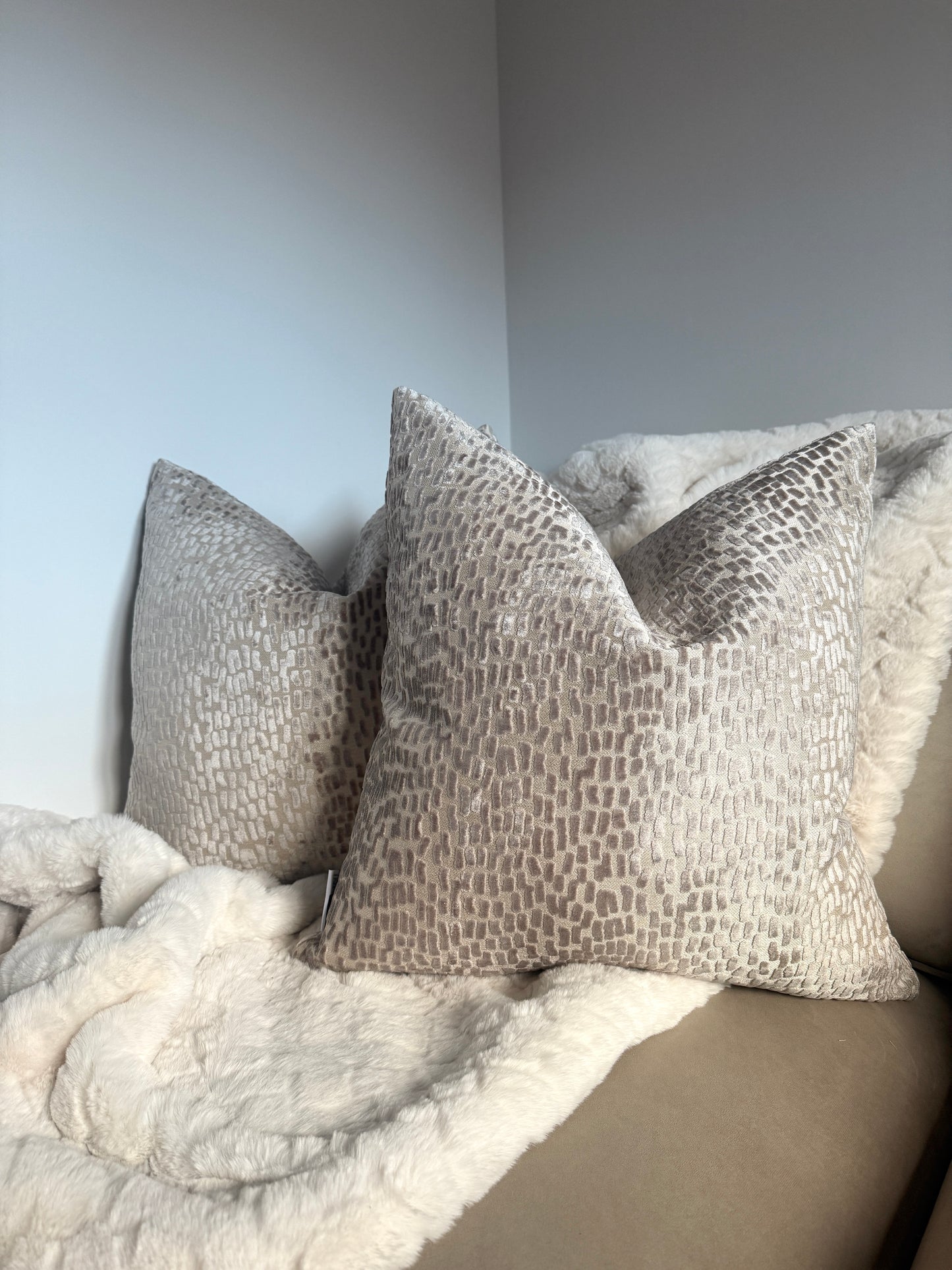 Melody Taupe Large Cushion 22”