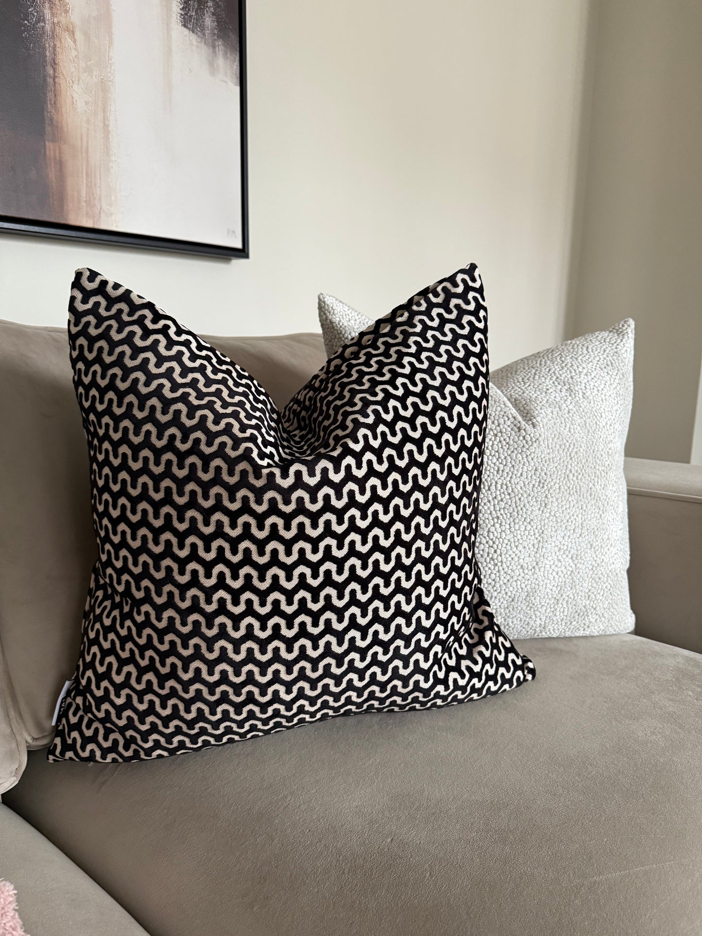 Oslo Black Large Cushion 22”