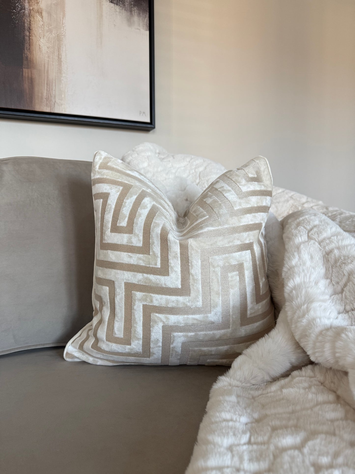 Amazing Ivory Cushion 16”