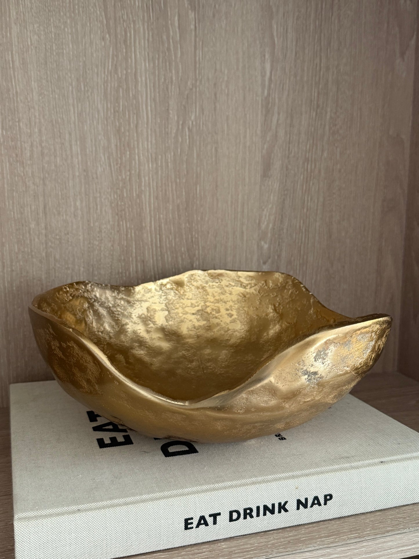 Hazal Gold Hammered Decorative Bowl