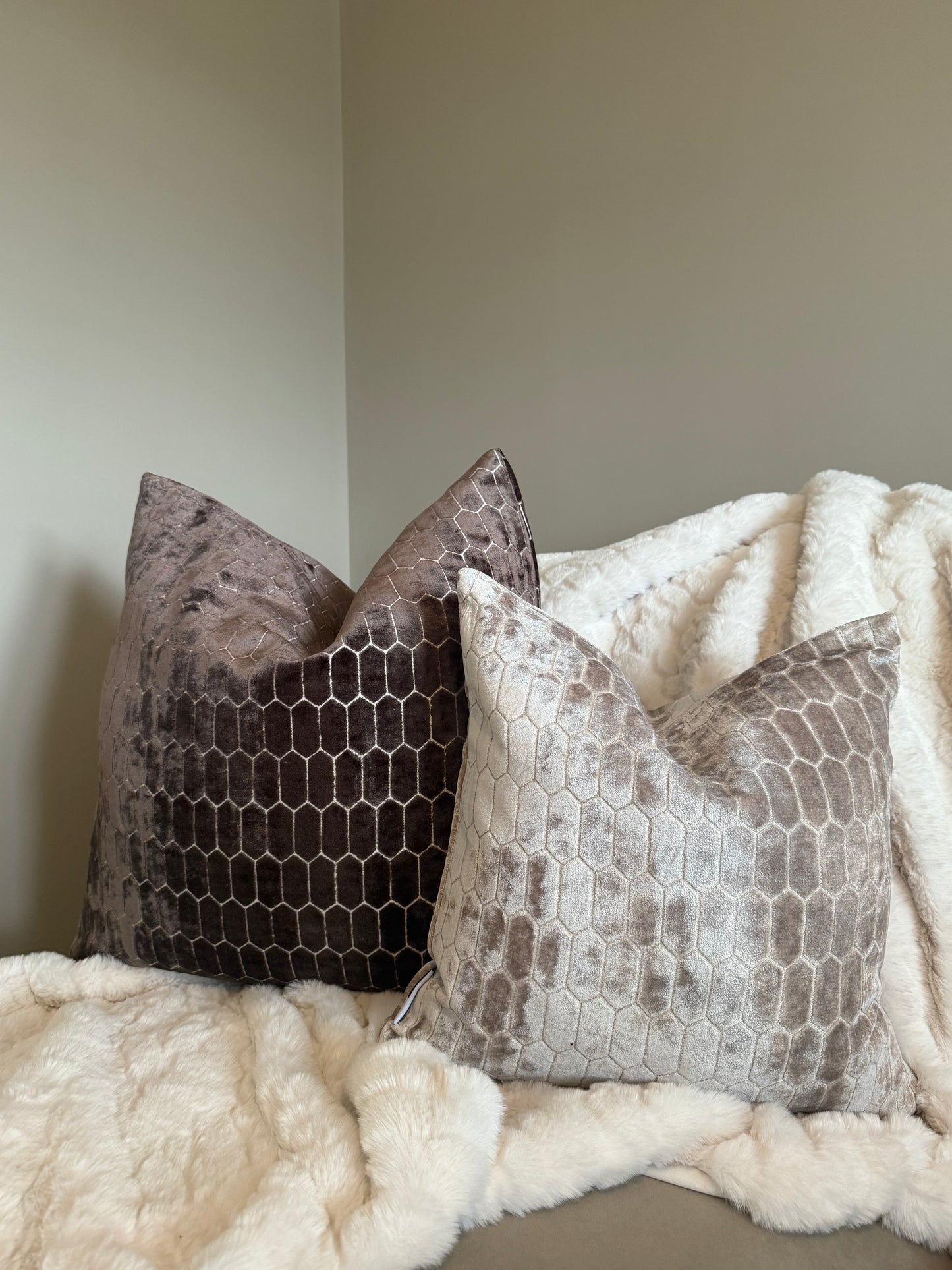 Albie Taupe Cushion 16"