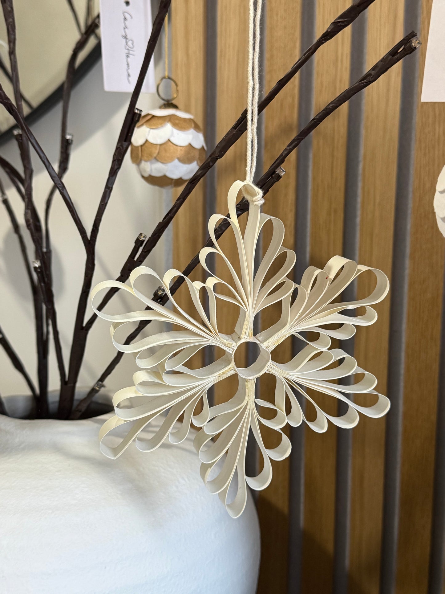 White Paper Snowflake Decoration