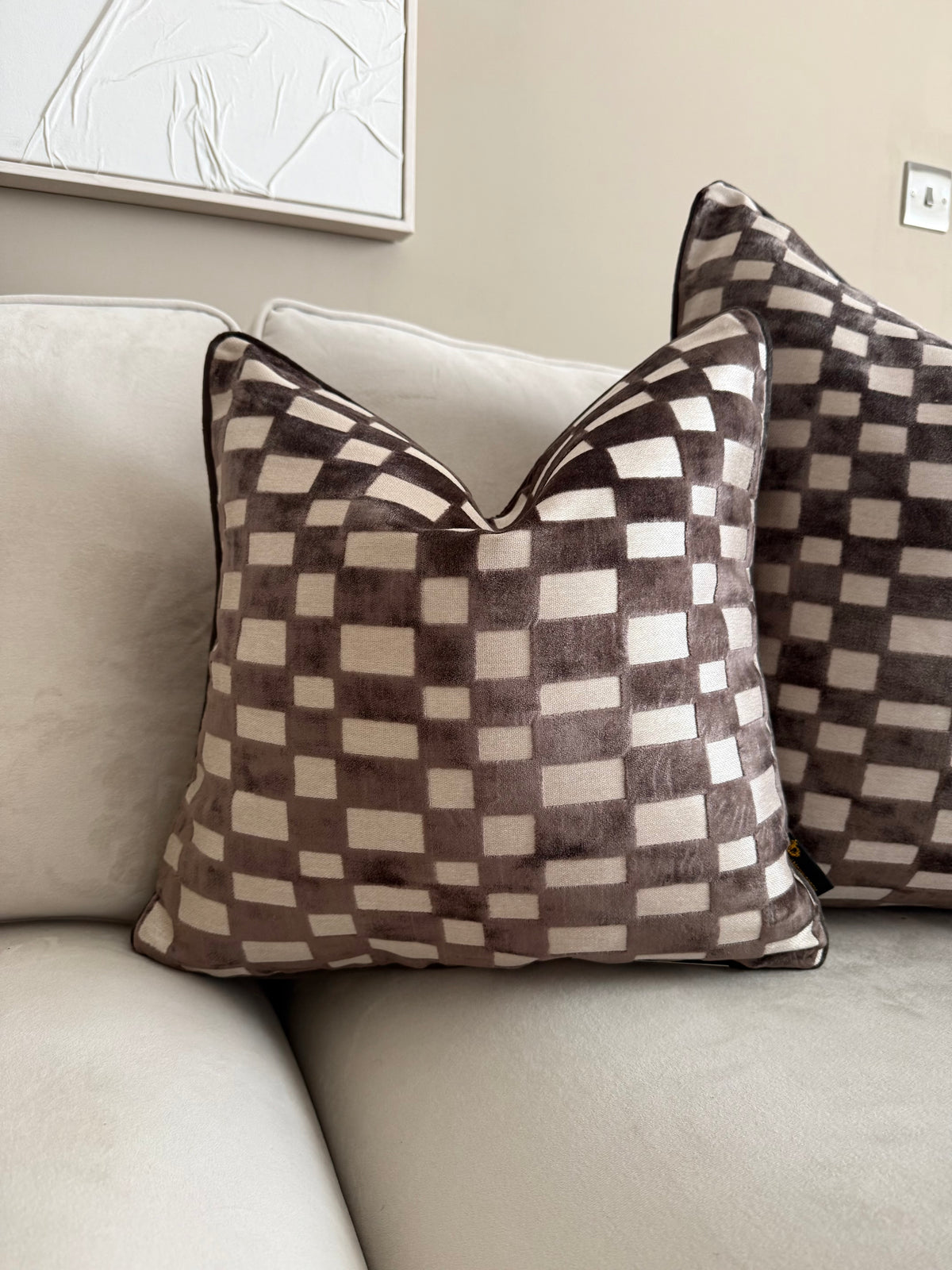 PM Modblock Chocolate Cushion