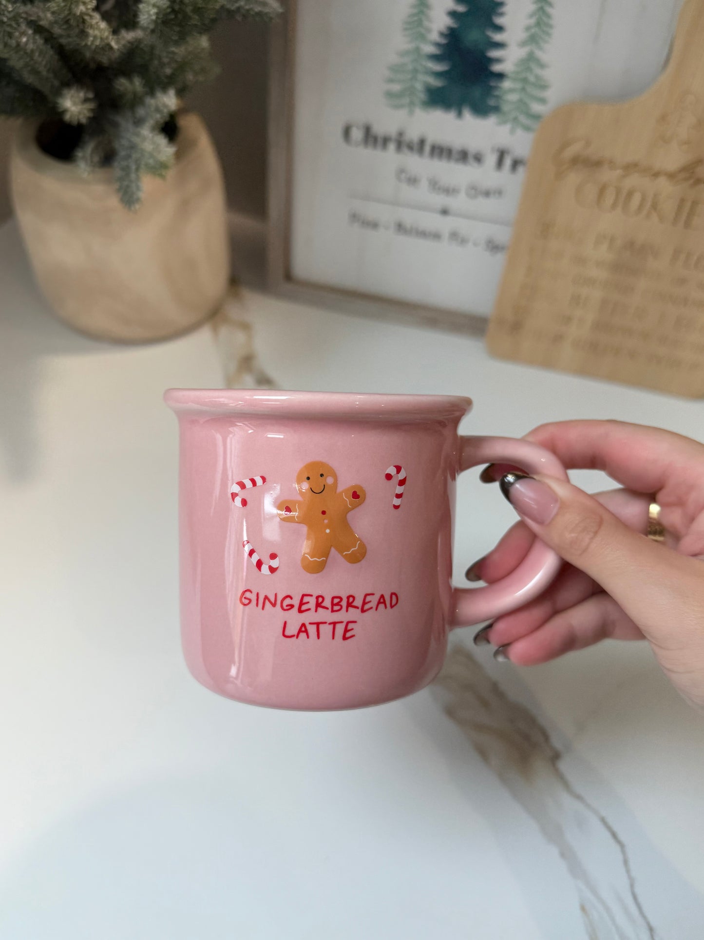 Pink Gingerbread Latte Mug