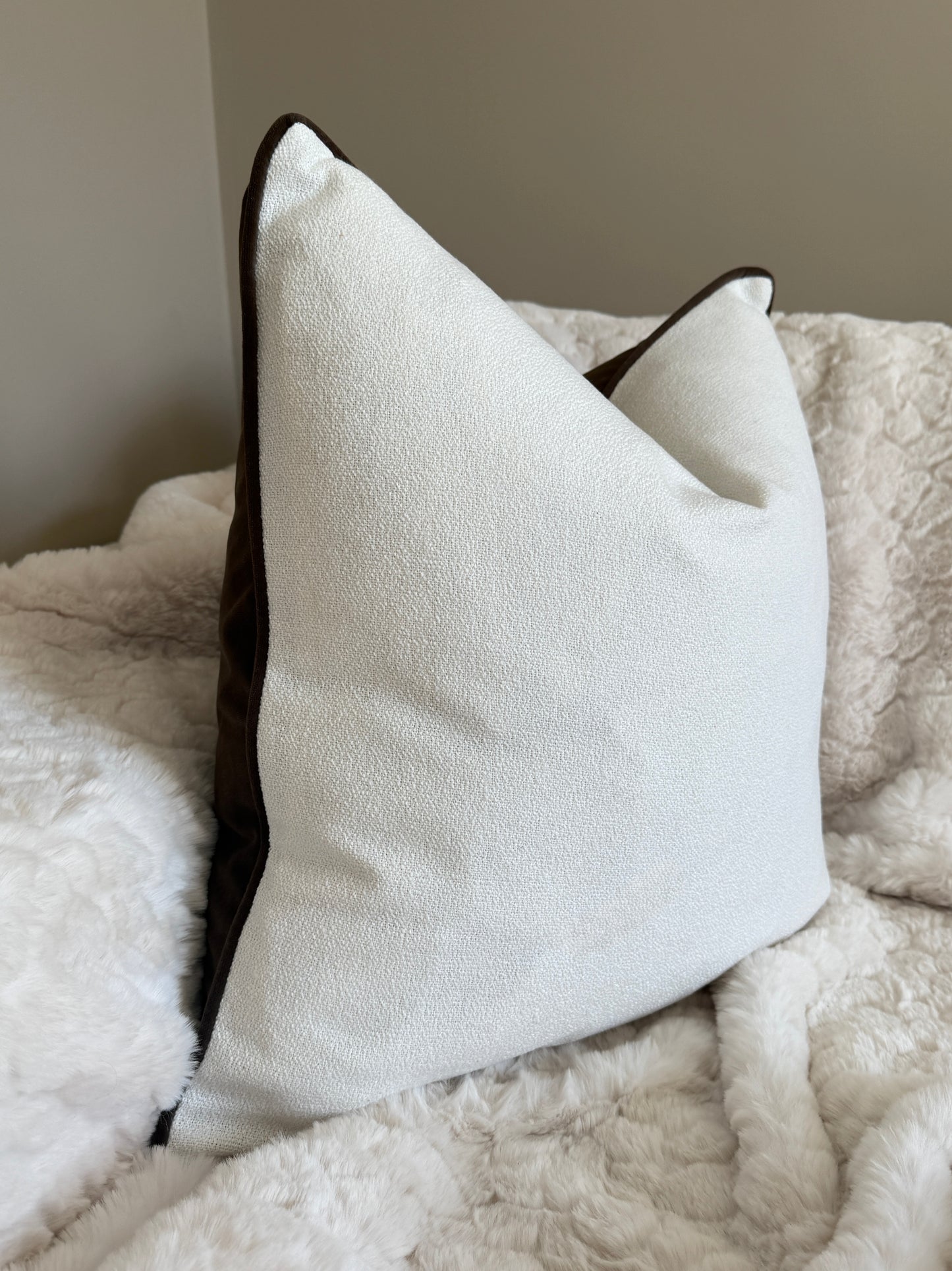 Kivo Large Chocolate Cushion 22”