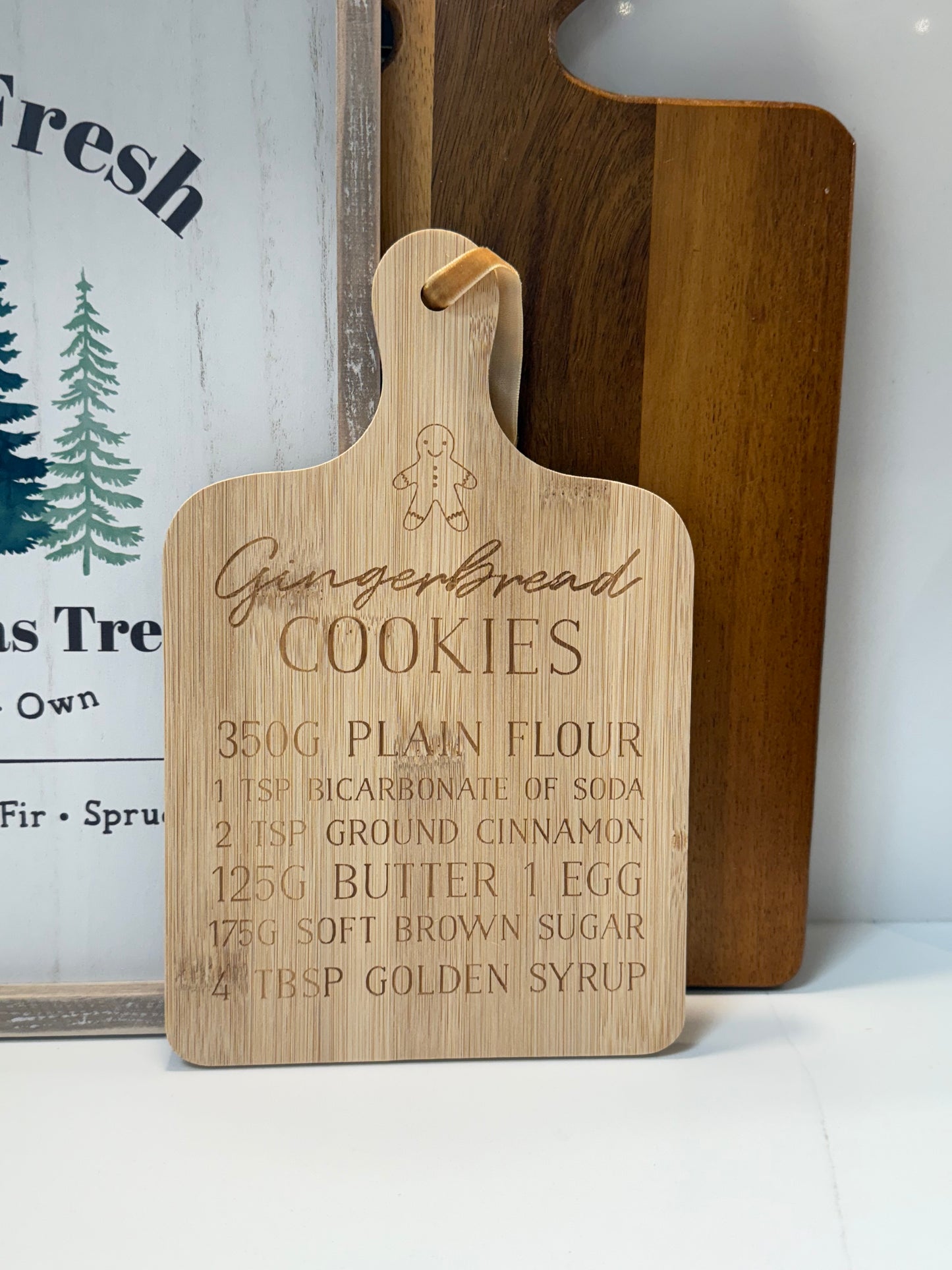 Gingerbread Cookies Bamboo Serving Board