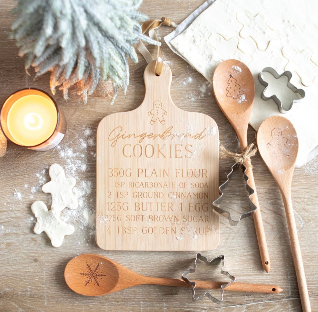Gingerbread Cookies Bamboo Serving Board